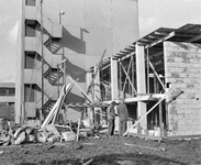 856943 Afbeelding van de bouwwerkzaamheden voor de uitbreiding van het gebouw van de Gemeentelijke Archiefdienst ...